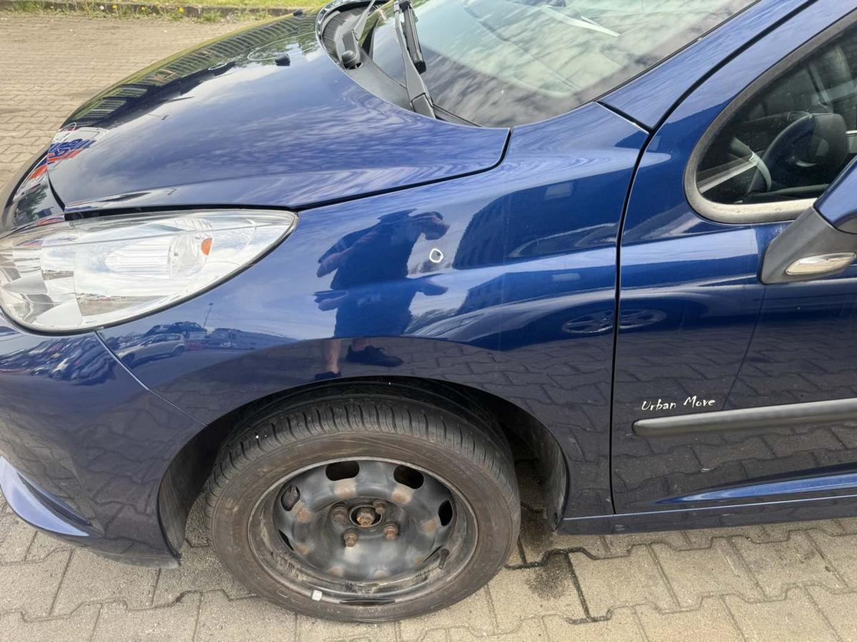 Peugeot 207SW original Kotfl&uuml;gel vorn links KPL Montebello blau Bj.2009